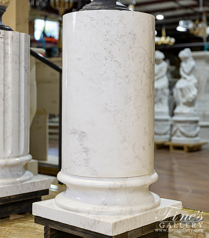 Marble Bases  - Superb Quality Marble Pedestal In Statuary White Marble - MBS-231